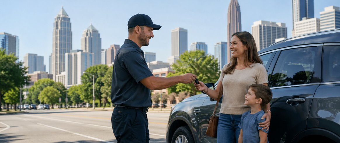 Unlock Go Atlanta Technician Helping with a Car Lockout in Brookhaven GA